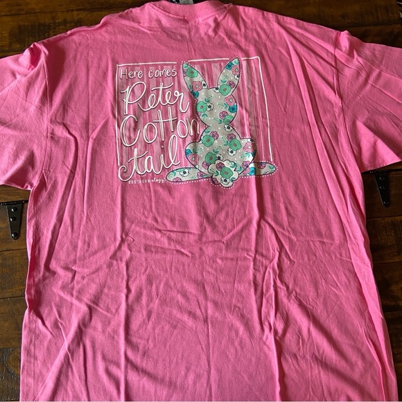 Southernology Peter Cottontail Bunny Easter Classic Pink T-Shirt 2XL - Picture 4 of 5